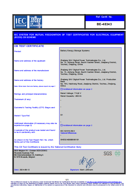 IEC CB Certification
